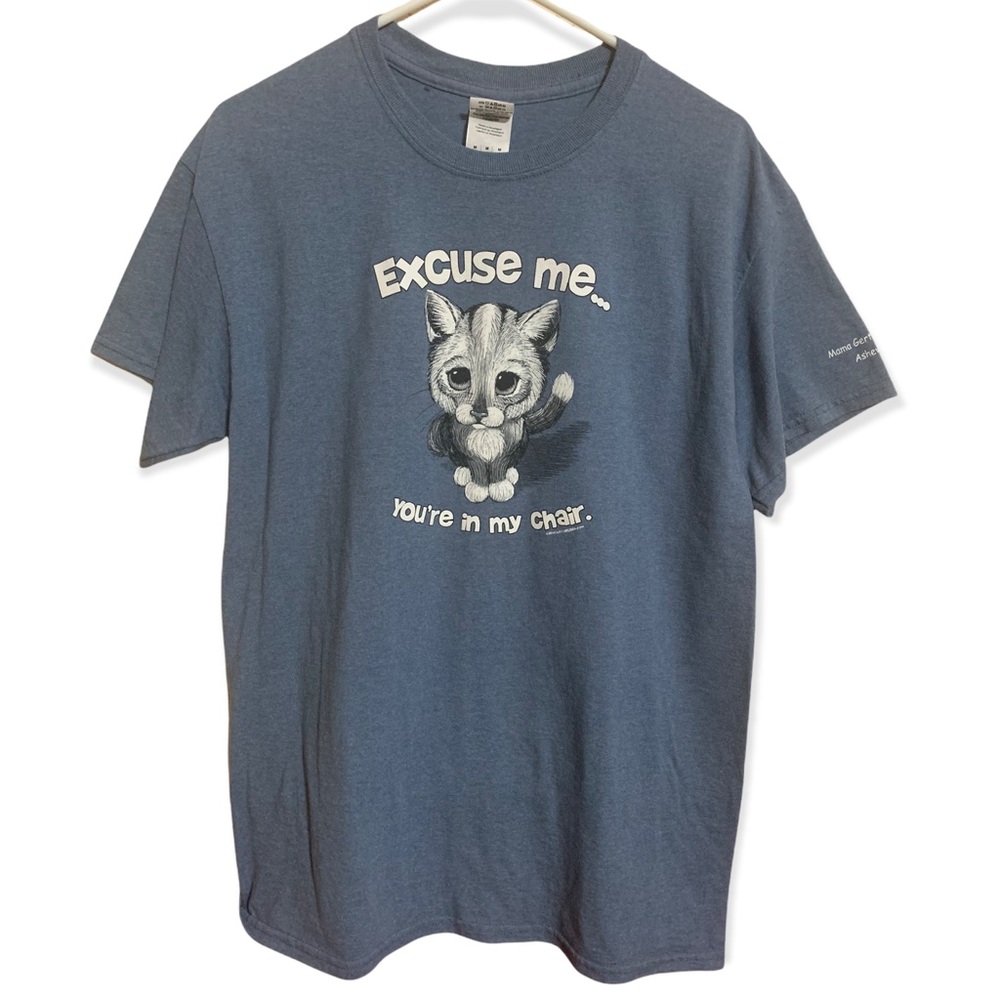 Cat Graphic Tee Excuse Me Your In My Chair M